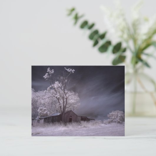 einsames Bauernhaus Postkarte (Stehend Vorderseite)