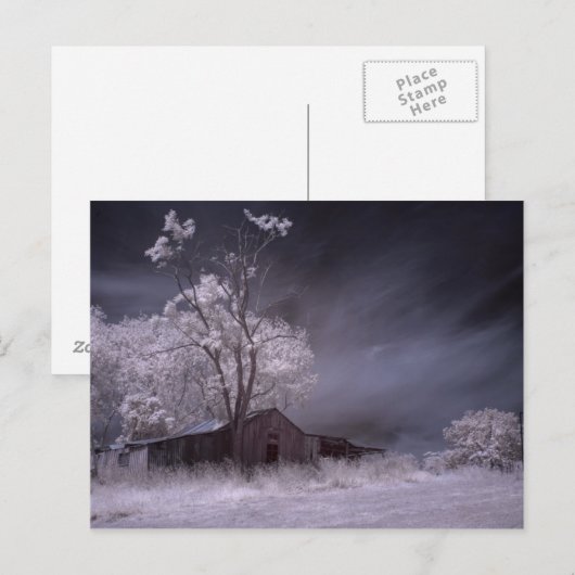 einsames Bauernhaus Postkarte (Vorne/Hinten)