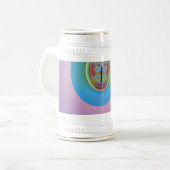 Einsames Blau Bierglas (Vorderseite Links)