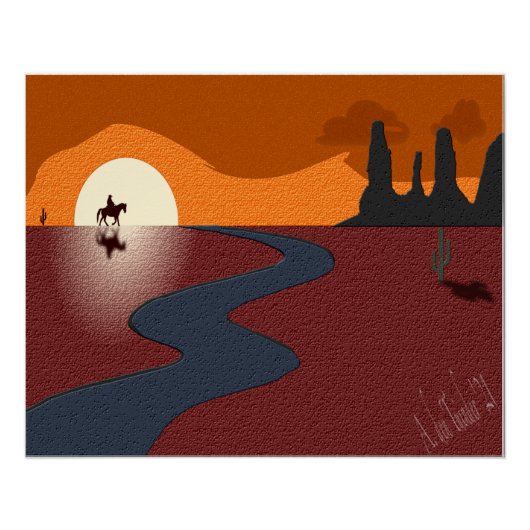 einsames Cowboyposter Poster (Vorderseite)