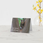 Einsames Eichhörnchen im Baum vermisse ich dich Karte (Gelbe Blume)