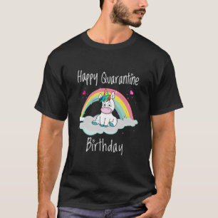 Einsames Geburtstags-Einhorn Regenbogen T-Shirt