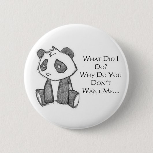 Einsames Panda-Button Button (Vorderseite)