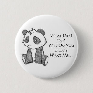 Einsames Panda-Button Button