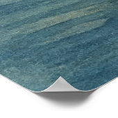 Einsames Segel am Horizont Wasserfarbenposter Poster (Ecke)