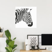 Einsames Zebra Poster (Heimbüro)