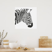 Einsames Zebra Poster (Küche)