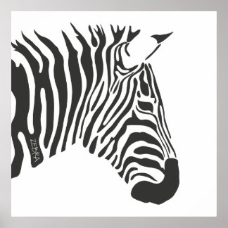 Einsames Zebra Poster