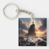 Einsamkeit am Meer DER Herr ist mein Fels Schlüsselanhänger (Vorderseite)