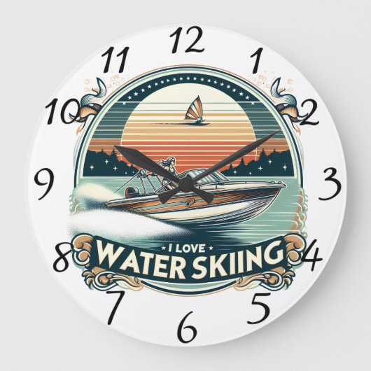 Einsamkeit auf See Große Wanduhr (Vorderseite)