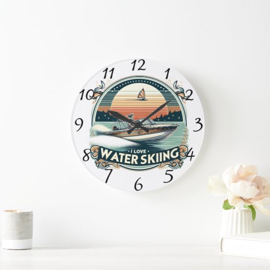 Einsamkeit auf See Große Wanduhr (Zuhause)