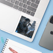 Einsamkeit / Beobachter / zerstörte Leuchtturm Aufkleber (Laptop mit iPhone)
