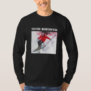 Einsamkeit Berg Utah Skifahren Ski Souvenir m T-Shirt