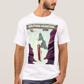 Einsamkeit Berg Utah Vintage Reiseplakat. T-Shirt (Vorderseite)