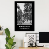 Einsamkeit-Demotivationspopster Poster (Heimbüro)