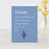 Einsamkeit, ein lustiges Gedicht Karte (Gelbe Blume)