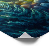 Einsamkeit: Hütte inmitten verzauberter Wälder Poster (Ecke)