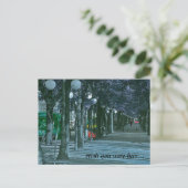 Einsamkeit in der Stadt Postkarte (Stehend Vorderseite)