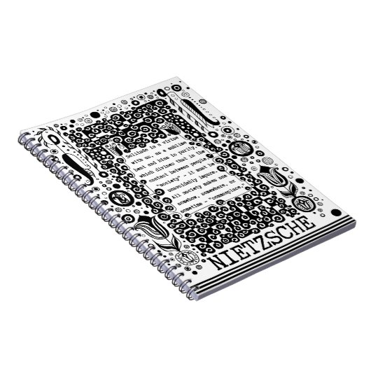 Einsamkeit ist ein Tugendspruch von Nietzsche Notizblock (Rechte Seite)