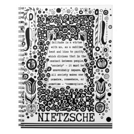 Einsamkeit ist ein Tugendspruch von Nietzsche Notizblock