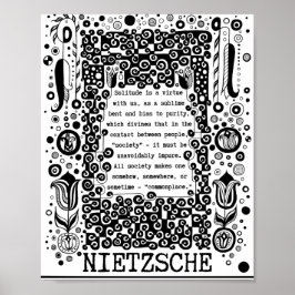 Einsamkeit ist ein Tugendspruch von Nietzsche Poster