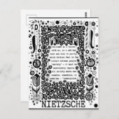 Einsamkeit ist ein Tugendspruch von Nietzsche Postkarte (Vorne/Hinten)