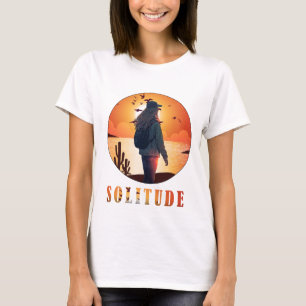 Einsamkeit, Mädchen stehen mit einem Backup von So T-Shirt
