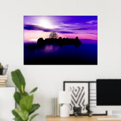 Einsamkeit Poster (Heimbüro)