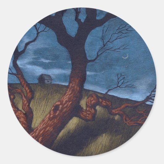 Einsamkeit Runder Aufkleber (Vorderseite)