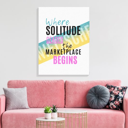 Einsamkeit und Menge Introvertieren Nietzsche Zita Leinwanddruck (Insitu (Wohnzimmer))