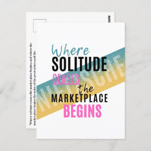 Einsamkeit und Menge Introvertieren Nietzsche Zita Postkarte