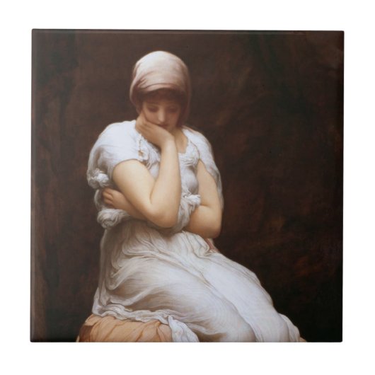 Einsamkeit (von Frederic Leighton) Fliese (Vorderseite)