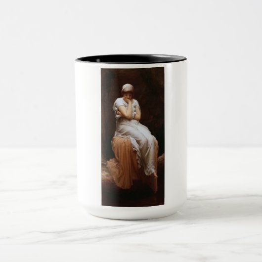 Einsamkeit (von Frederic Leighton) Tasse (Zentrum)