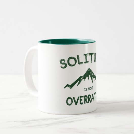 Einsamkeit wird nicht überbewertet zweifarbige tasse (Vorderseite Links)