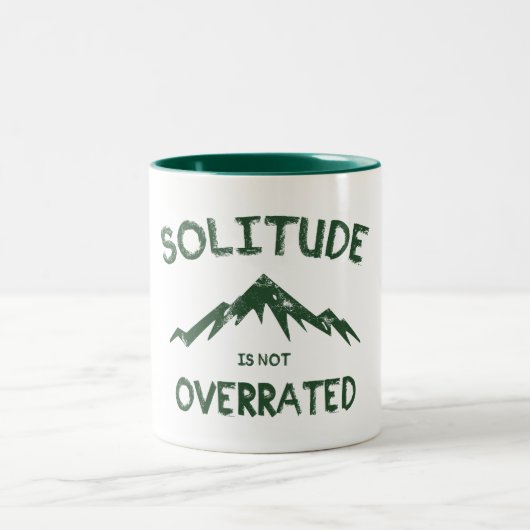 Einsamkeit wird nicht überbewertet zweifarbige tasse (Mittel)