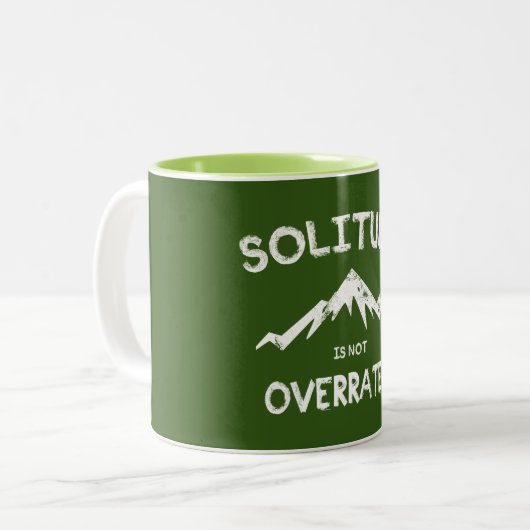 Einsamkeit wird nicht überbewertet zweifarbige tasse (Vorderseite Links)