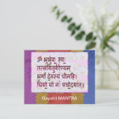 Einsatz für GAYATRI Mantra - künstlerischer Hinter Postkarte (Stehend Vorderseite)