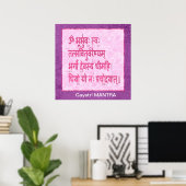 Einsatz für GAYATRI Mantra Poster (Heimbüro)
