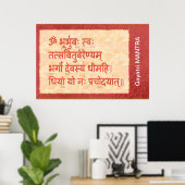 Einsatz für GAYATRI Mantra Poster (Heimbüro)