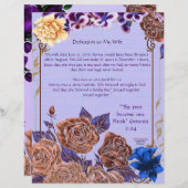 Einsatz für meine Ehefrau Personalisiert Paper (Vorne/Hinten)