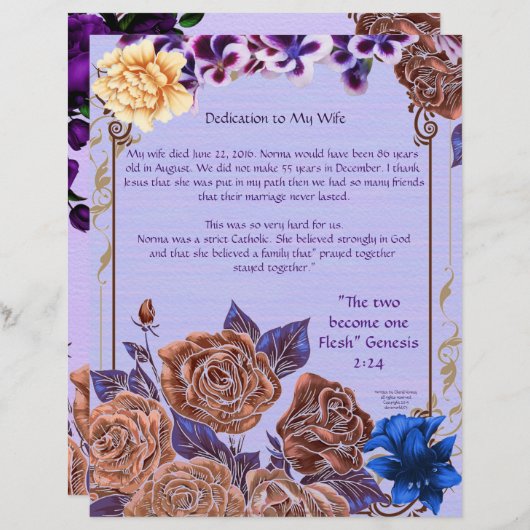 Einsatz für meine Ehefrau Personalisiert Paper (Vorne/Hinten)