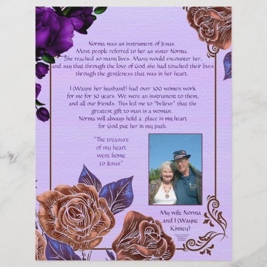 Einsatz für meine Ehefrau Personalisiert Paper (Rückseite)