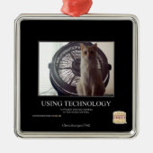 Einsatz von Technologie Silbernes Ornament (Vorne)