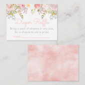Einsätze für das Floral Garden Diaper Raffle Ticke Begleitkarte (Vorne/Hinten)