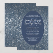 Einsatzpartei Silber Vintage Flotte Einladung (Vorne/Hinten)