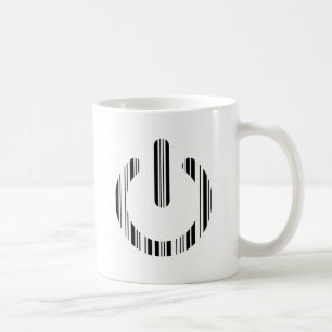 EINSCHALTTASTE BAR CODE Design des Einschaltmuster Kaffeetasse