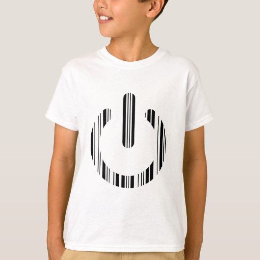 EINSCHALTTASTE BAR CODE Einschaltmusterdesign T-Shirt (Vorderseite)