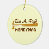 Einschätzung des Vaters Handyman Keramikornament (Links)