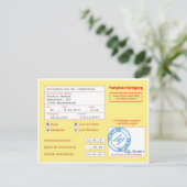 Einschein Postkarte (Stehend Vorderseite)