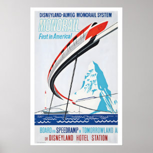 Einschienenbahn Als erstes in Amerika Disneyland A Poster